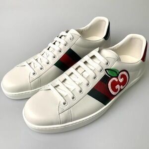 NIB Gucci man GG Apple Ace Shoes Size 10 = EU 44